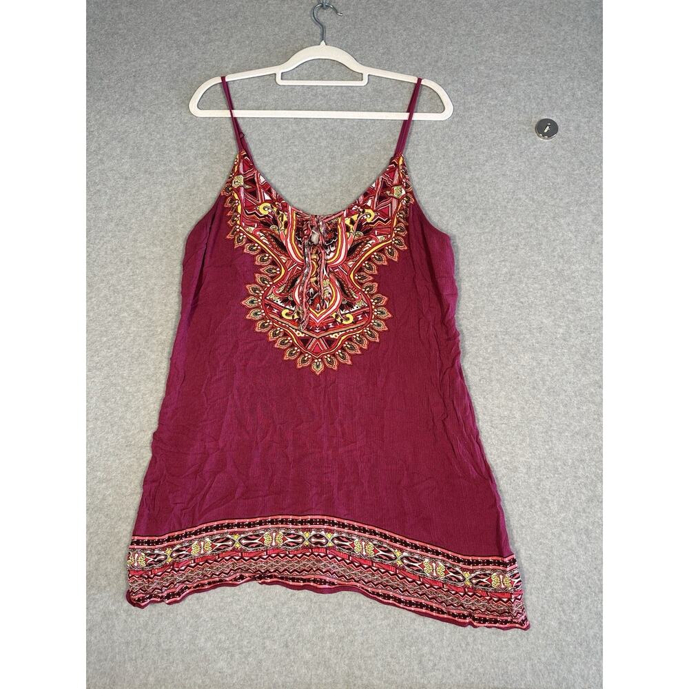 xhilaration XL Youth Tank Top Pink Flowy Adjustable Straps